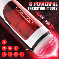 10 Vibrating & 8 Thrusting & LCD Display 3D Male Stroker