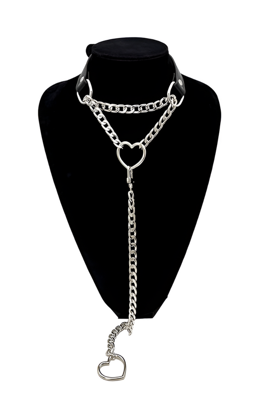 LoveChains™ - Swivel Clasp Leather Choker Collar