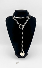LoveChains™ - Lock & Key Leather Choker Collar