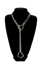 LoveChains™ – Heart Slip Chain Leather Strap Choker Collar