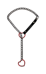 LoveChains™ – Heart Slip Chain Leather Strap Choker Collar