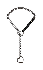 LoveChains™ – Heart Slip Chain Leather Strap Choker Collar