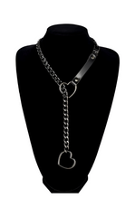 LoveChains™ – Heart Slip Chain Leather Strap Choker Collar
