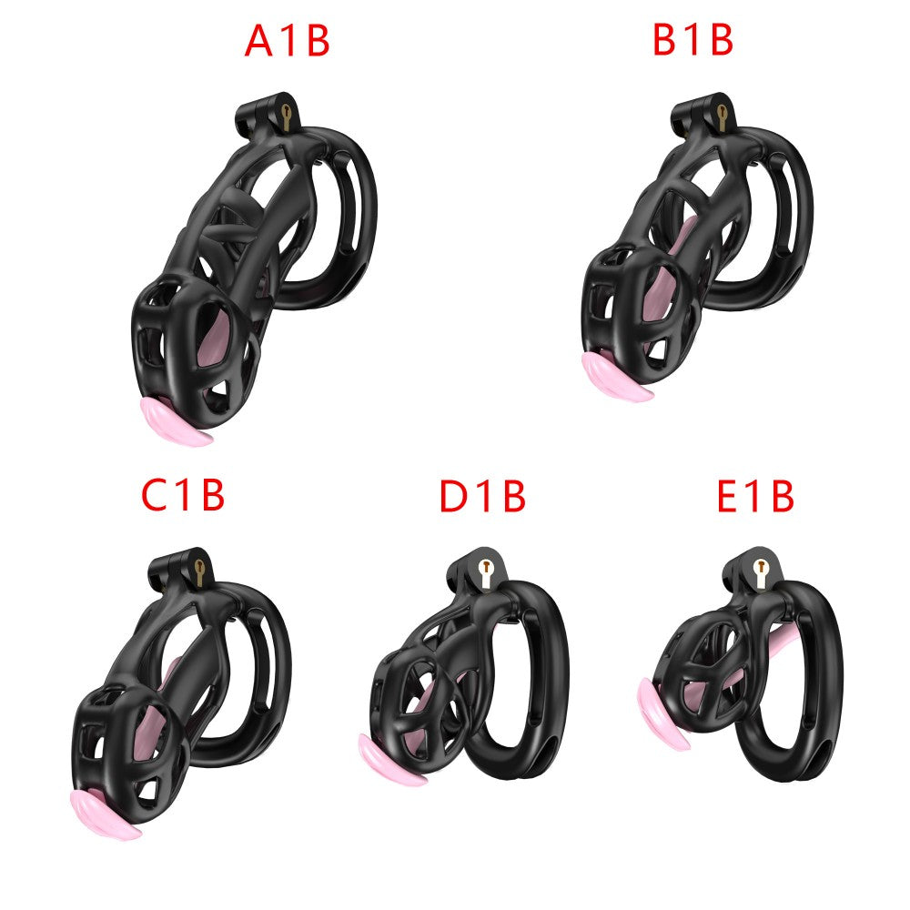3D-Printed Resin Chastity Cage with Strap – A1–E1, 5 Colors
