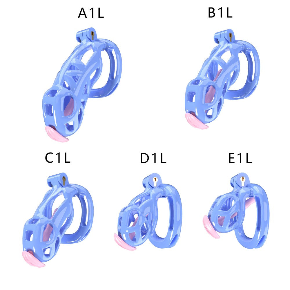 3D-Printed Resin Chastity Cage with Strap – A1–E1, 5 Colors