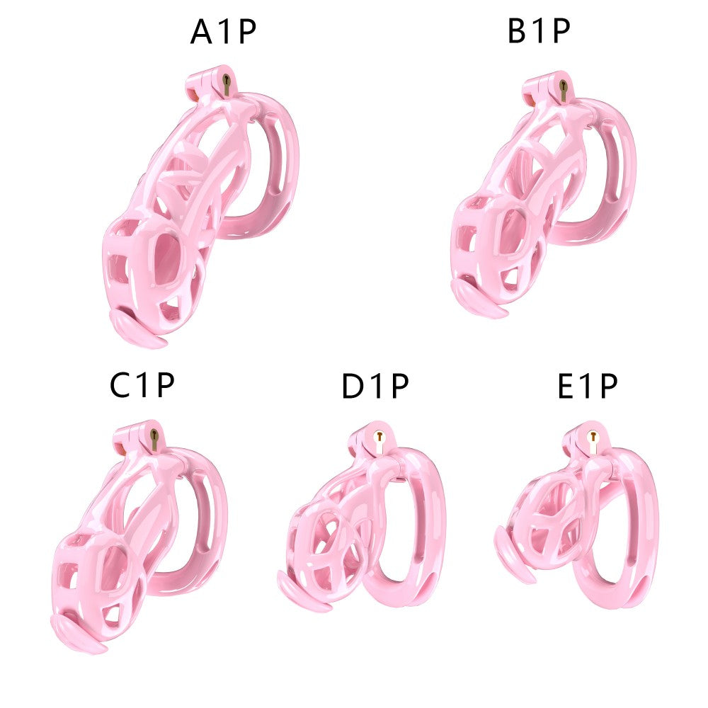 3D-Printed Resin Chastity Cage with Strap – A1–E1, 5 Colors