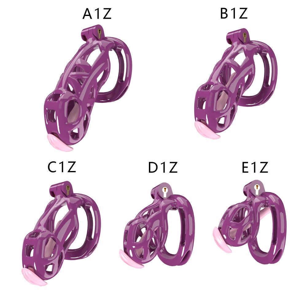 3D-Printed Resin Chastity Cage with Strap – A1–E1, 5 Colors