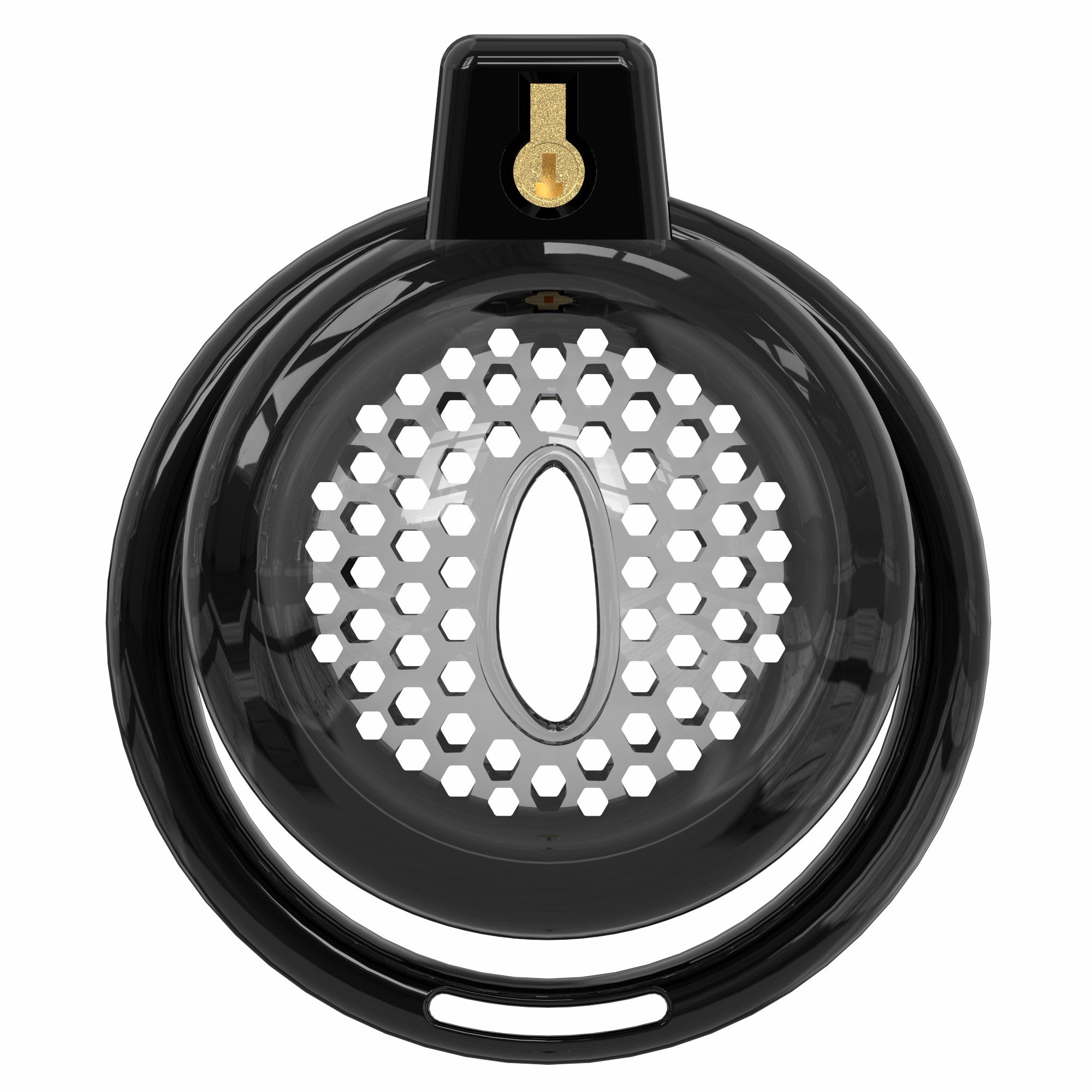 Dotted Vent Soft TPE/Silicone Chastity Cage with 6 Rings