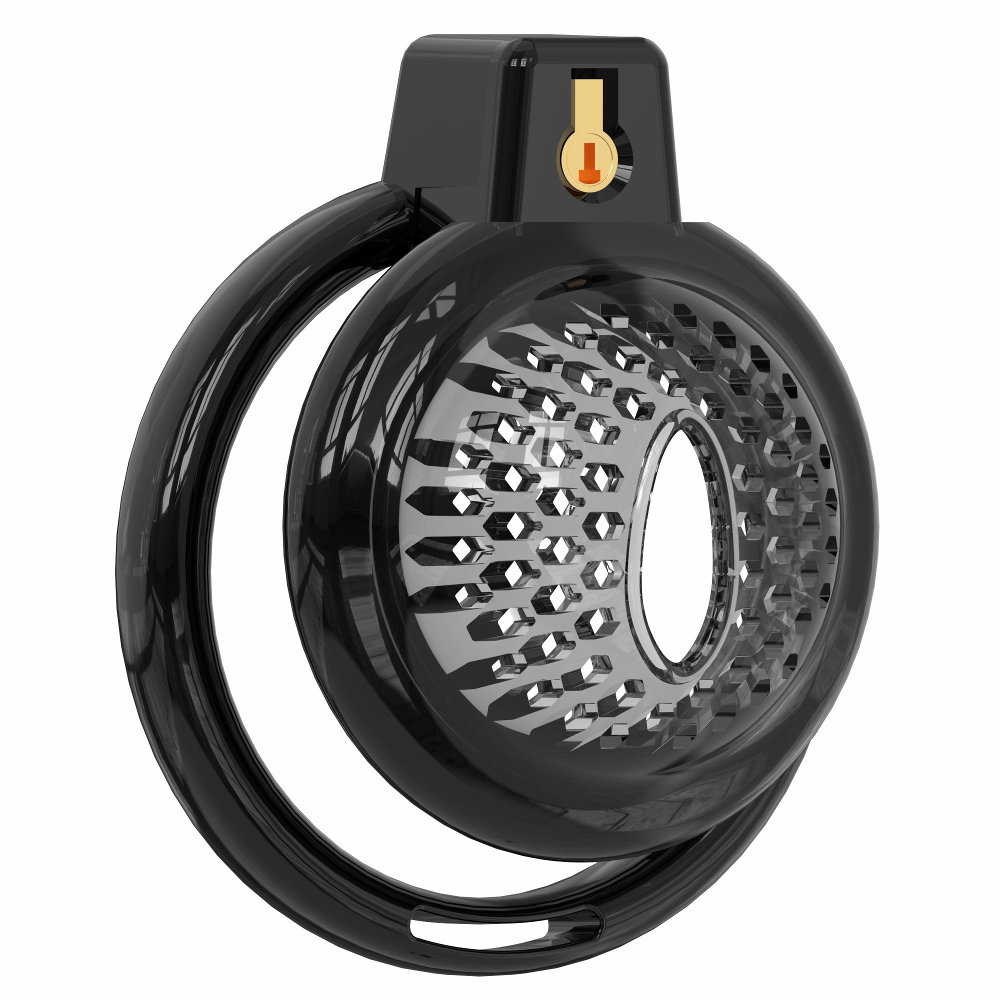 Dotted Vent Soft TPE/Silicone Chastity Cage with 6 Rings