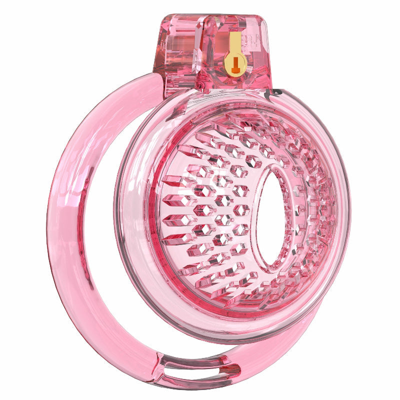 Dotted Vent Soft TPE/Silicone Chastity Cage with 6 Rings