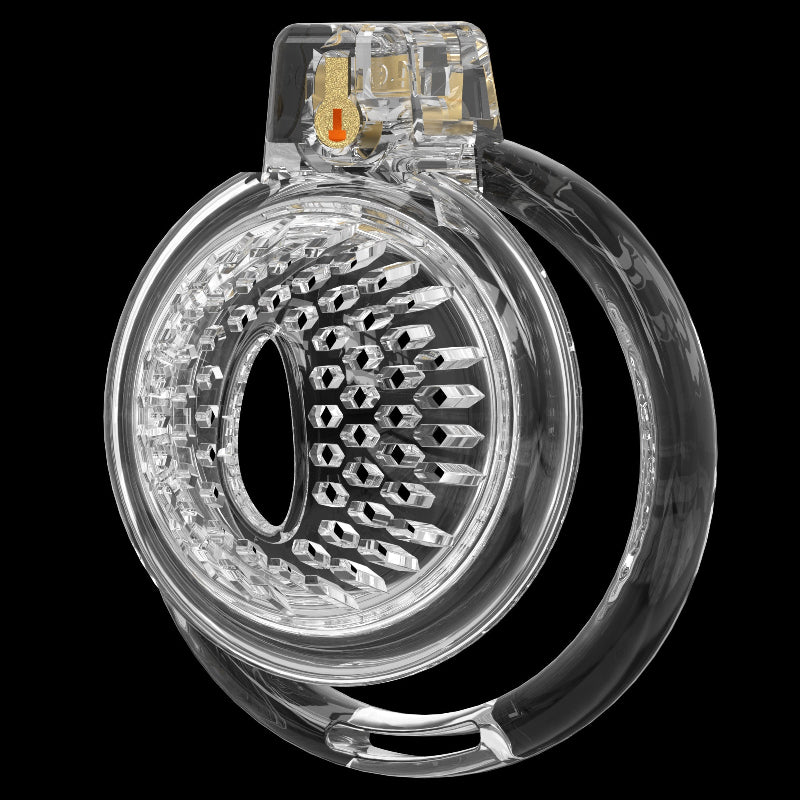 Dotted Vent Soft TPE/Silicone Chastity Cage with 6 Rings