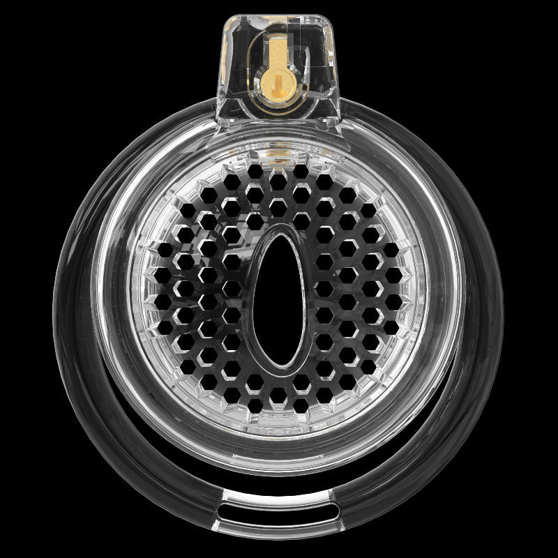 Dotted Vent Soft TPE/Silicone Chastity Cage with 6 Rings