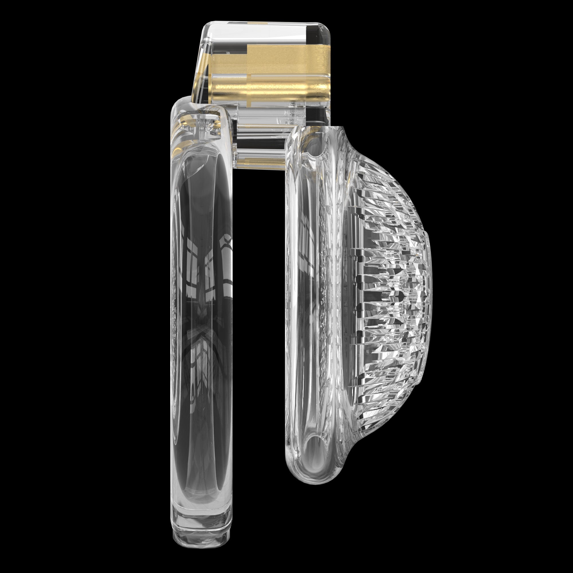Dotted Vent Soft TPE/Silicone Chastity Cage with 6 Rings