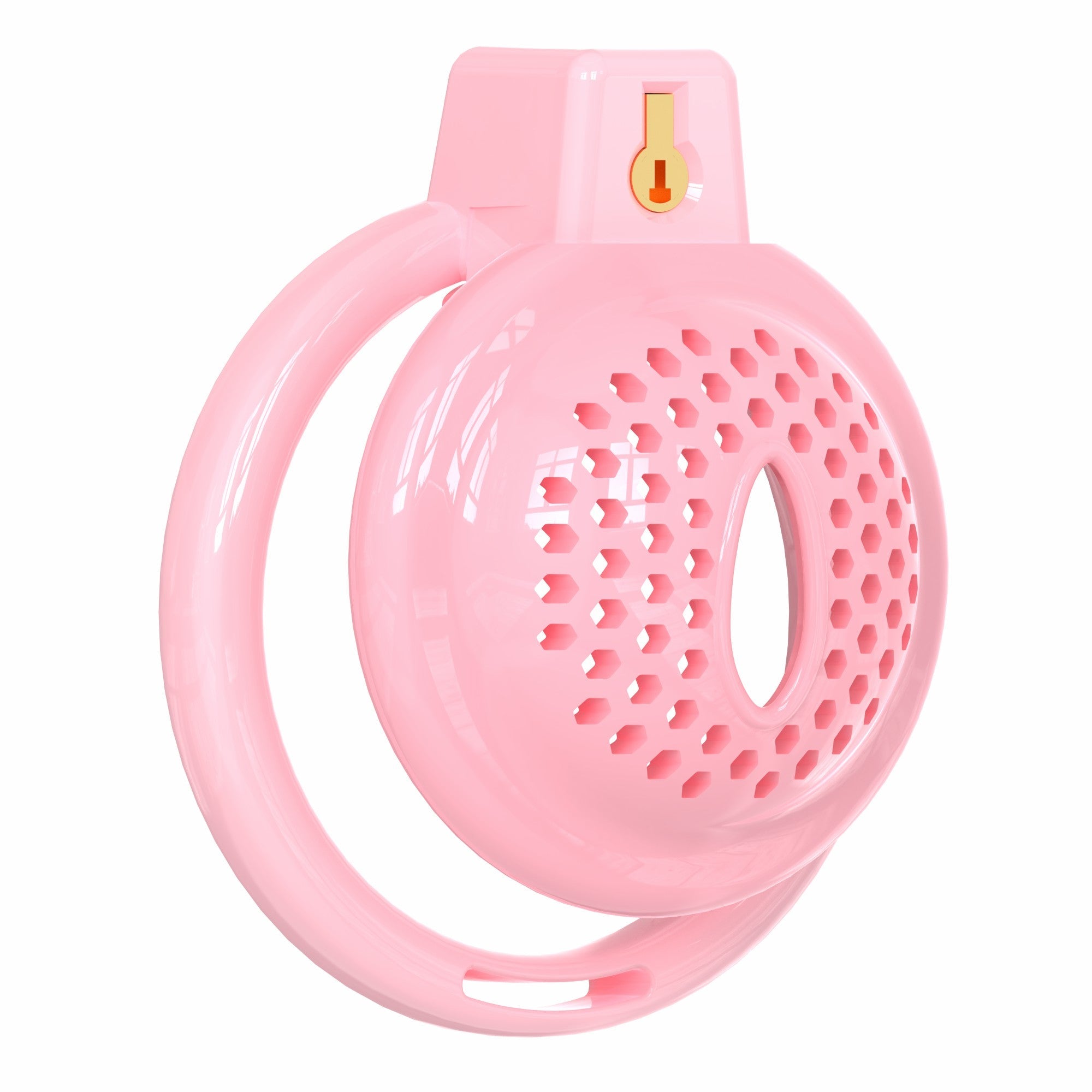 Dotted Vent Soft TPE/Silicone Chastity Cage with 6 Rings