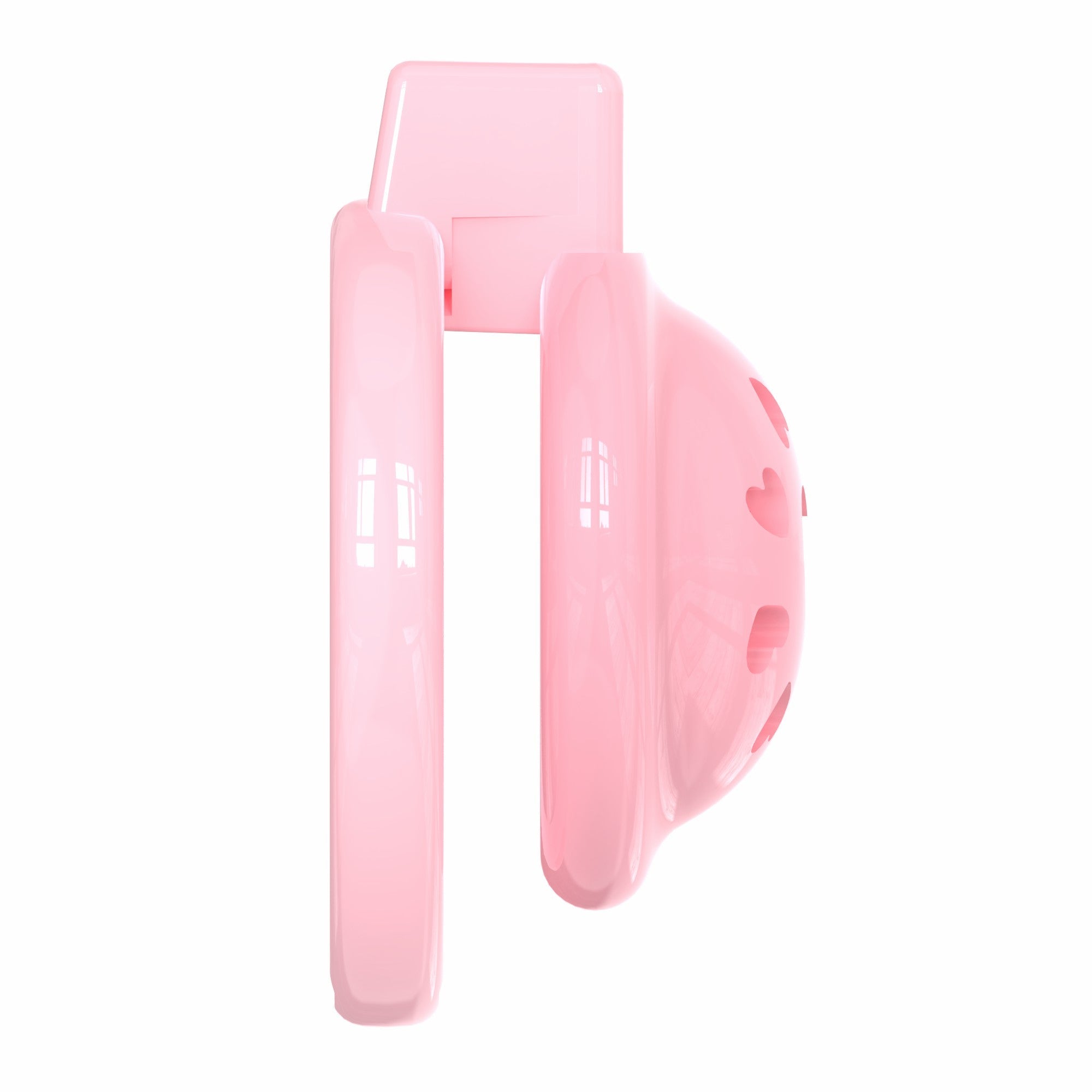 Heart Vent Soft TPE/Silicone Chastity Cage with 6 Rings