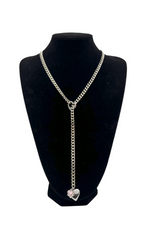 LoveChains™ – Heart Crystal Charm Slip Chain Choker