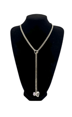 LoveChains™ – Heart Crystal Charm Slip Chain Choker