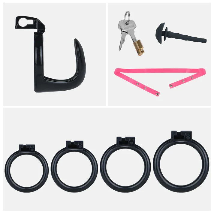 Semi-Open ABS Resin Chastity Cage with Catheter Option – LK-069