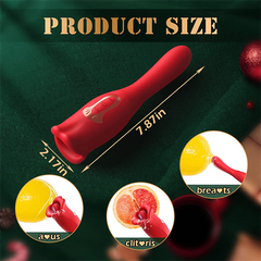 2IN1 Bite Me French Kisser Rose Wand
