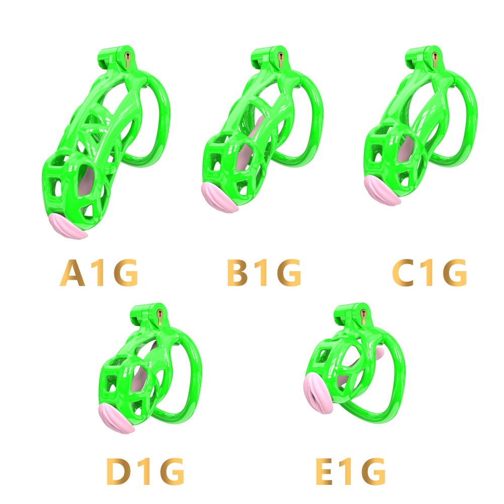 3D Printed Male Chastity Cage with Lock & 5 Rings – Resin Virginity Device for Men