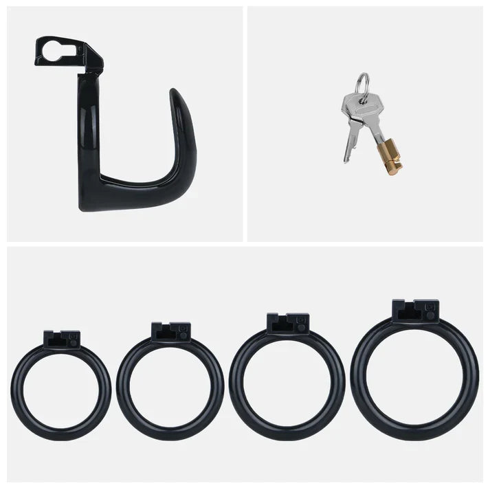 Semi-Open ABS Resin Chastity Cage with Catheter Option – LK-069