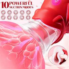 2 in 1 Licking & Sucking Nipple Vibrator