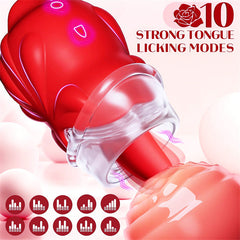 2 in 1 Licking & Sucking Nipple Vibrator