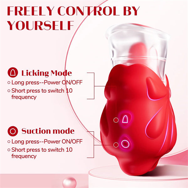 2 in 1 Licking & Sucking Nipple Vibrator