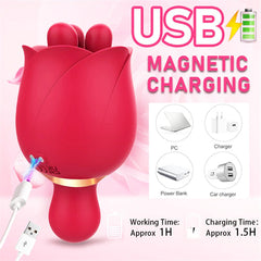 Rose Vibrator with Upgraded Finger Kneading Agnes