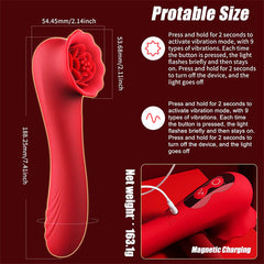 2 in 1 Tapping Rose Vibrator Dildo