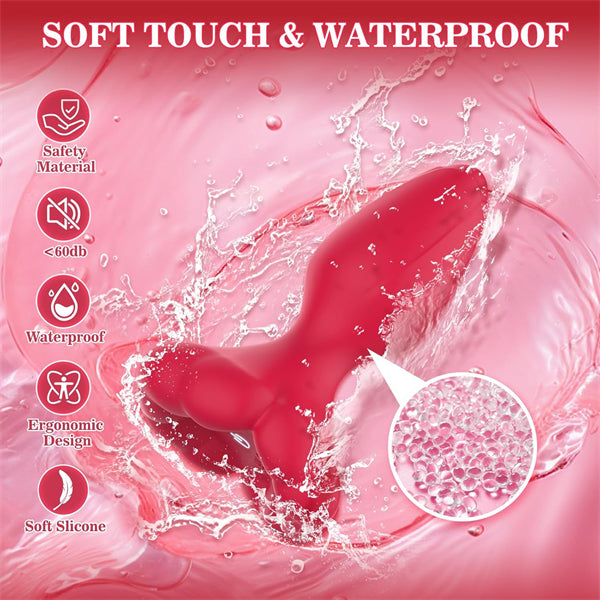 360° Rotating Rose Anal Plug Vibrator with APP Remote