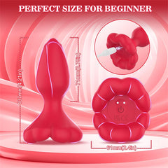 360° Rotating Rose Anal Plug Vibrator with APP Remote