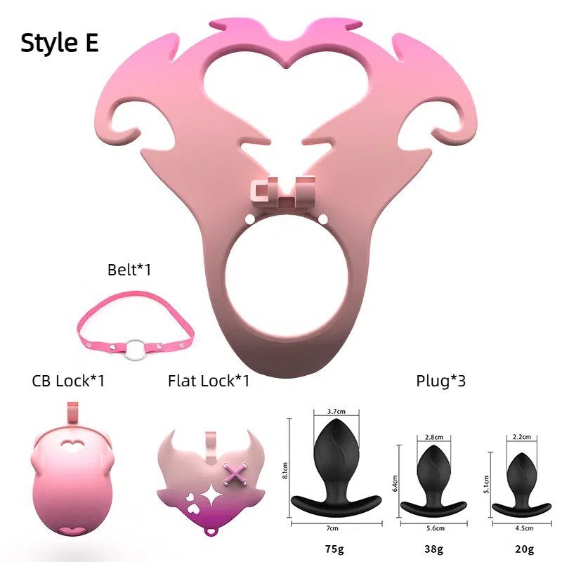 Angel 3D Sissy Resin Chastity Cage Set, 47 mm Ring – SL25001