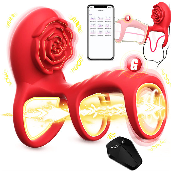 Rose Cock Ring Vibrator PRO4