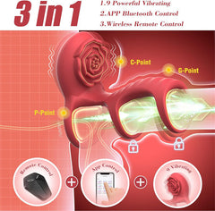 Rose Cock Ring Vibrator PRO4