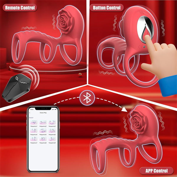 Rose Cock Ring Vibrator PRO4