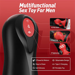 3 Swirling 5 Tightening 10 Vibration Modes Hands Free Male Stroker