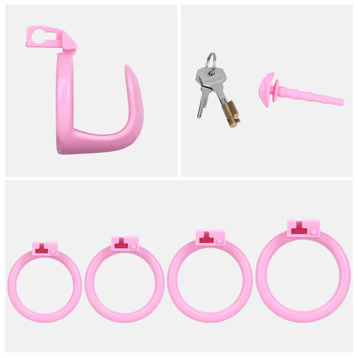 Semi-Open ABS Resin Chastity Cage with Catheter Option – LK-069