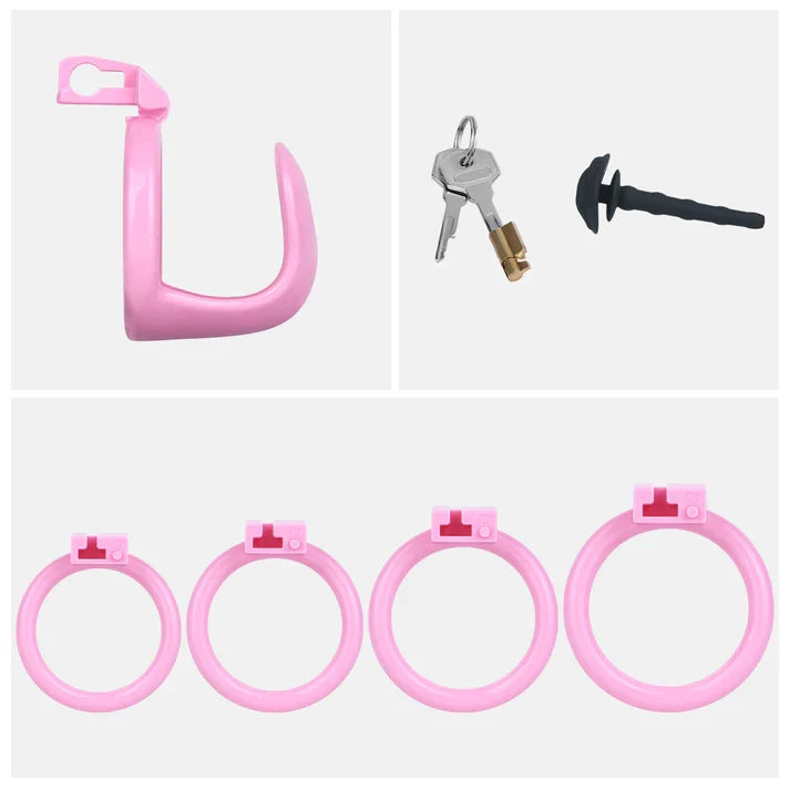 Semi-Open ABS Resin Chastity Cage with Catheter Option – LK-069