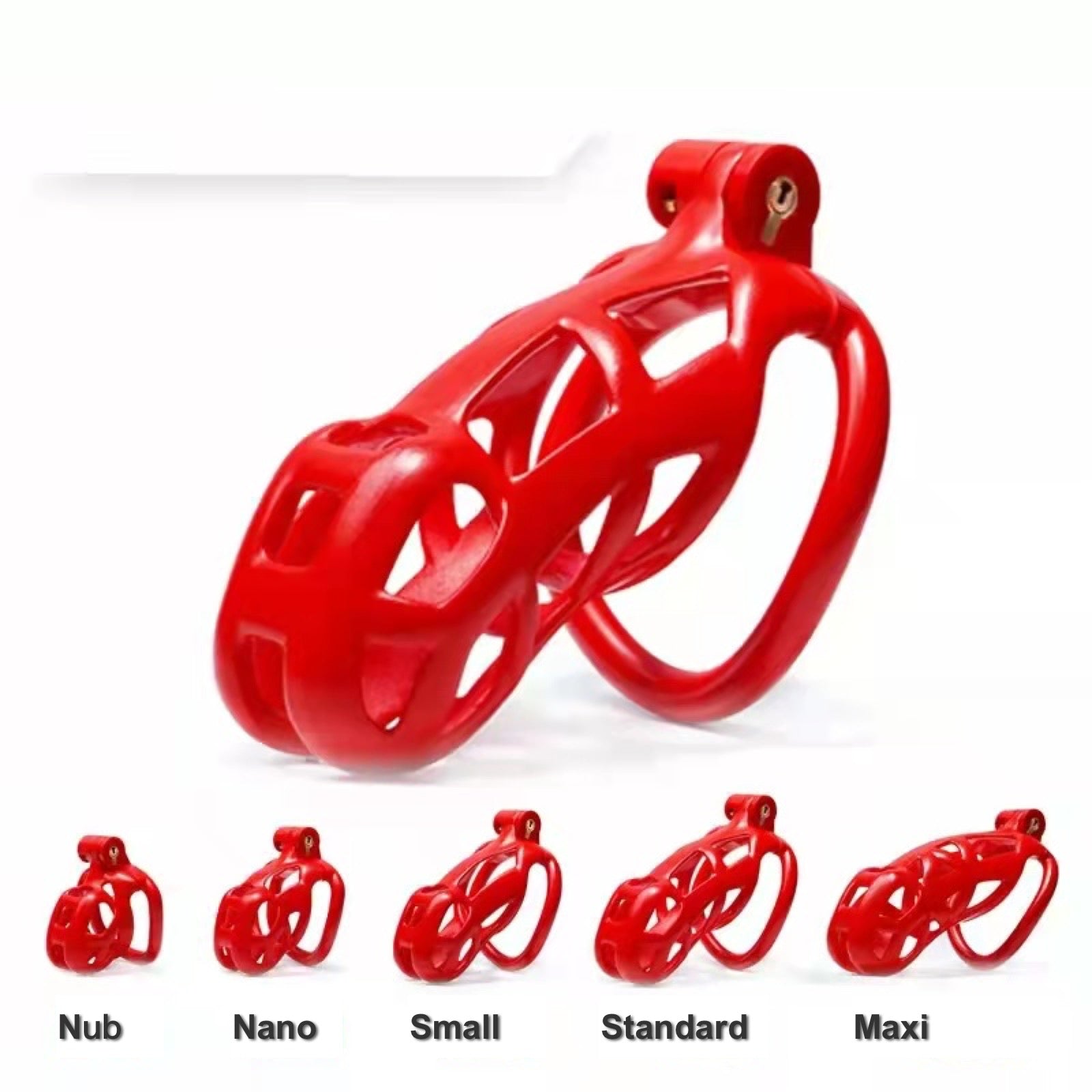 3D Cobra Male Chastity Cage with 4 Arc Rings