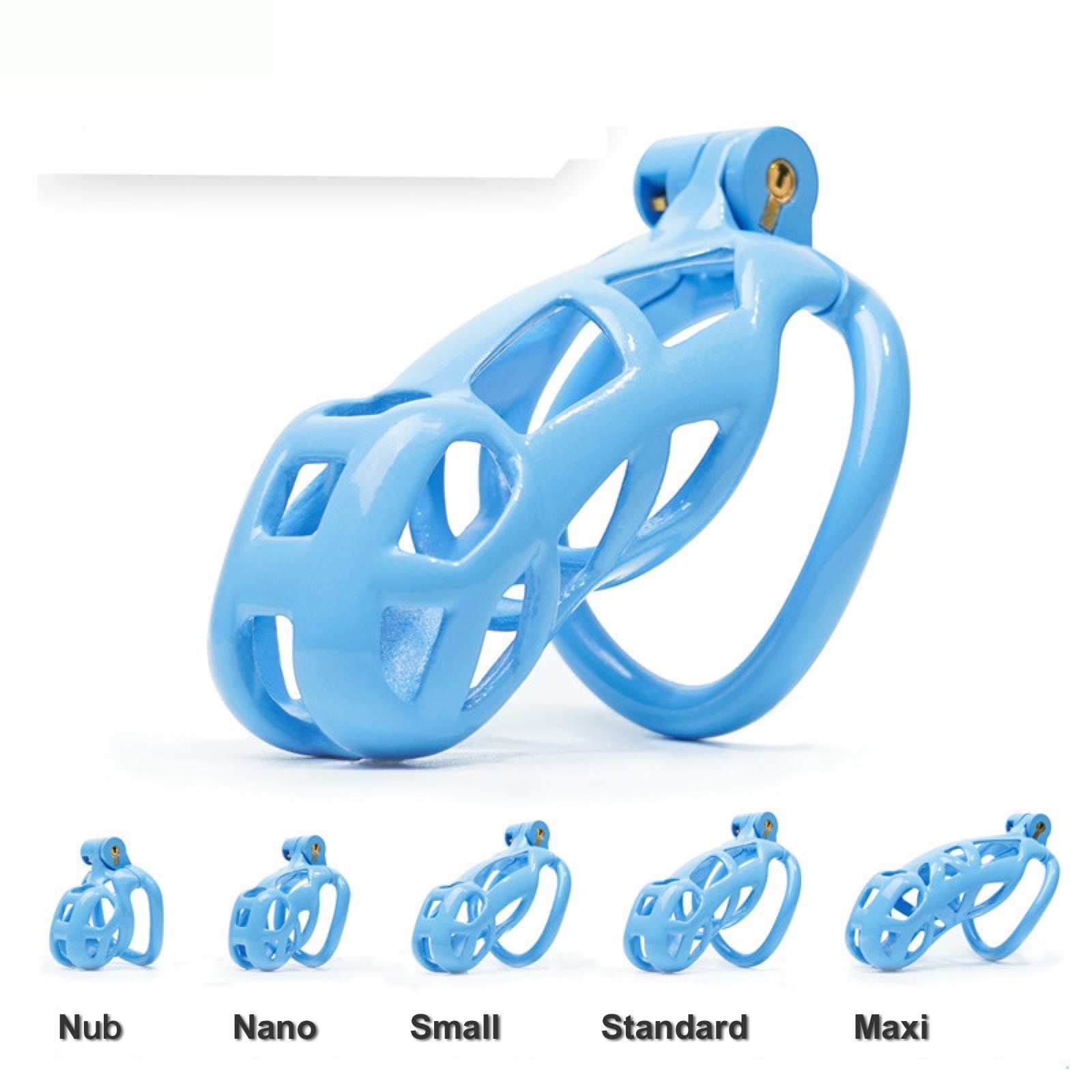 3D Cobra Male Chastity Cage with 4 Arc Rings