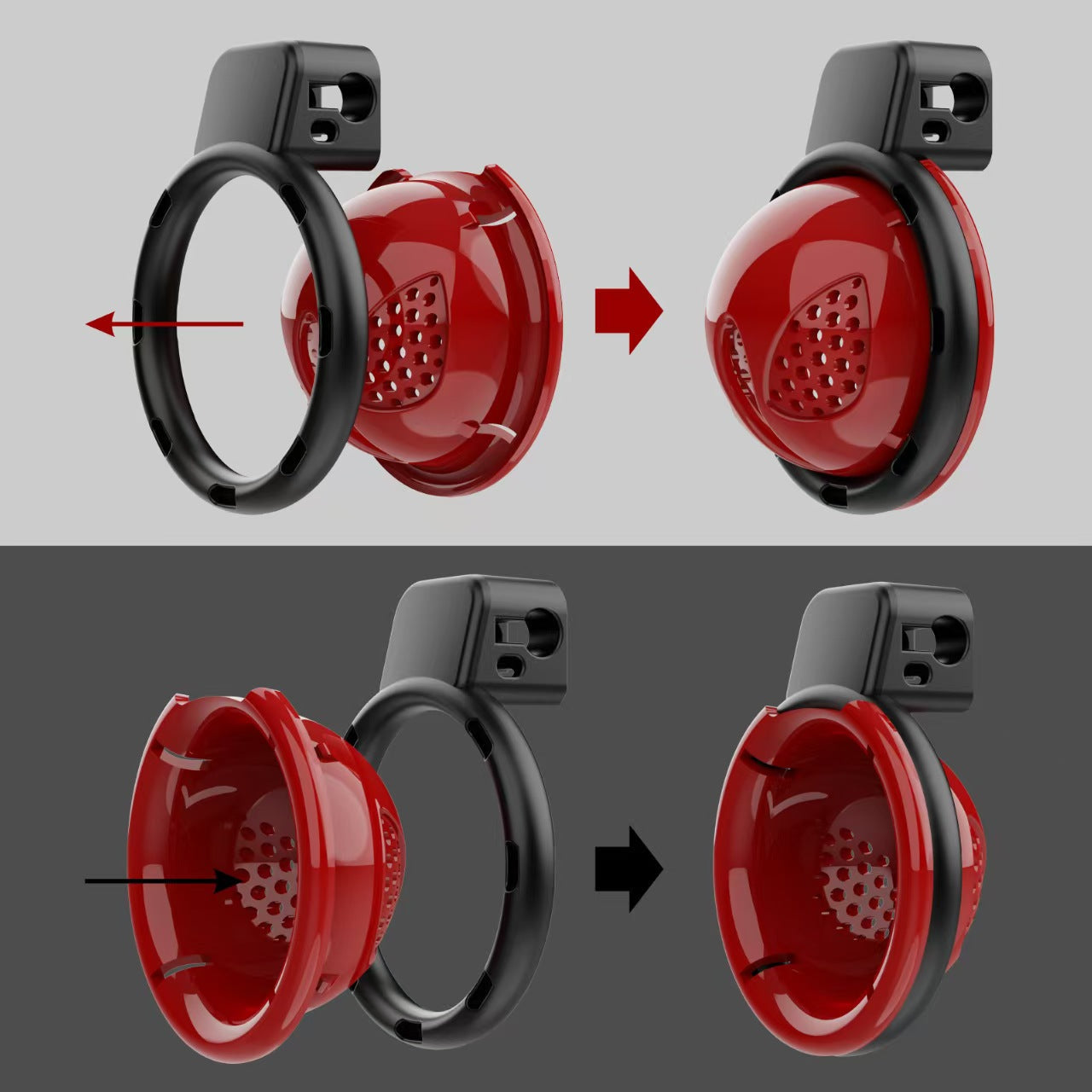 3D Detachable Dual-purpose Chastity Cage
