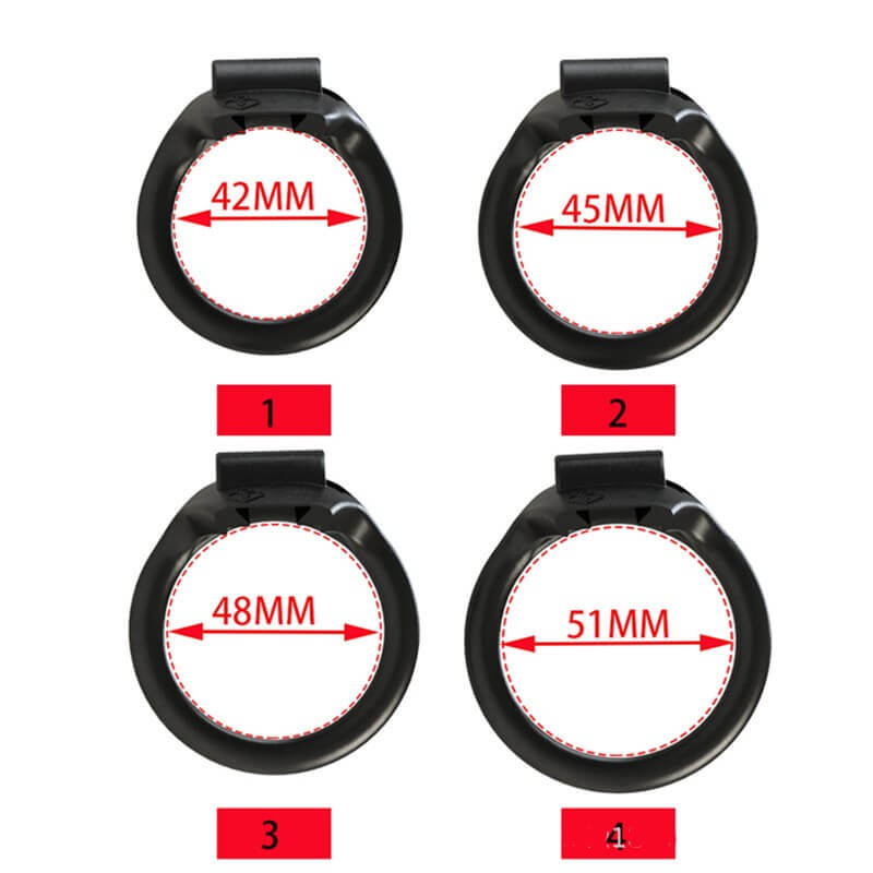 Ring references measuring 42 mm, 45 mm, 48 mm and 51 mm
