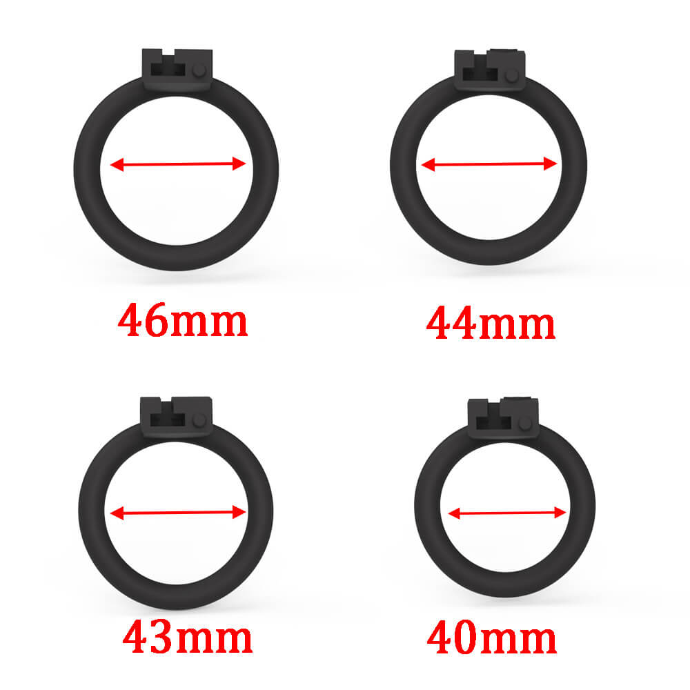 Four ring references measuring 40, 43, 44 and 46 mm
