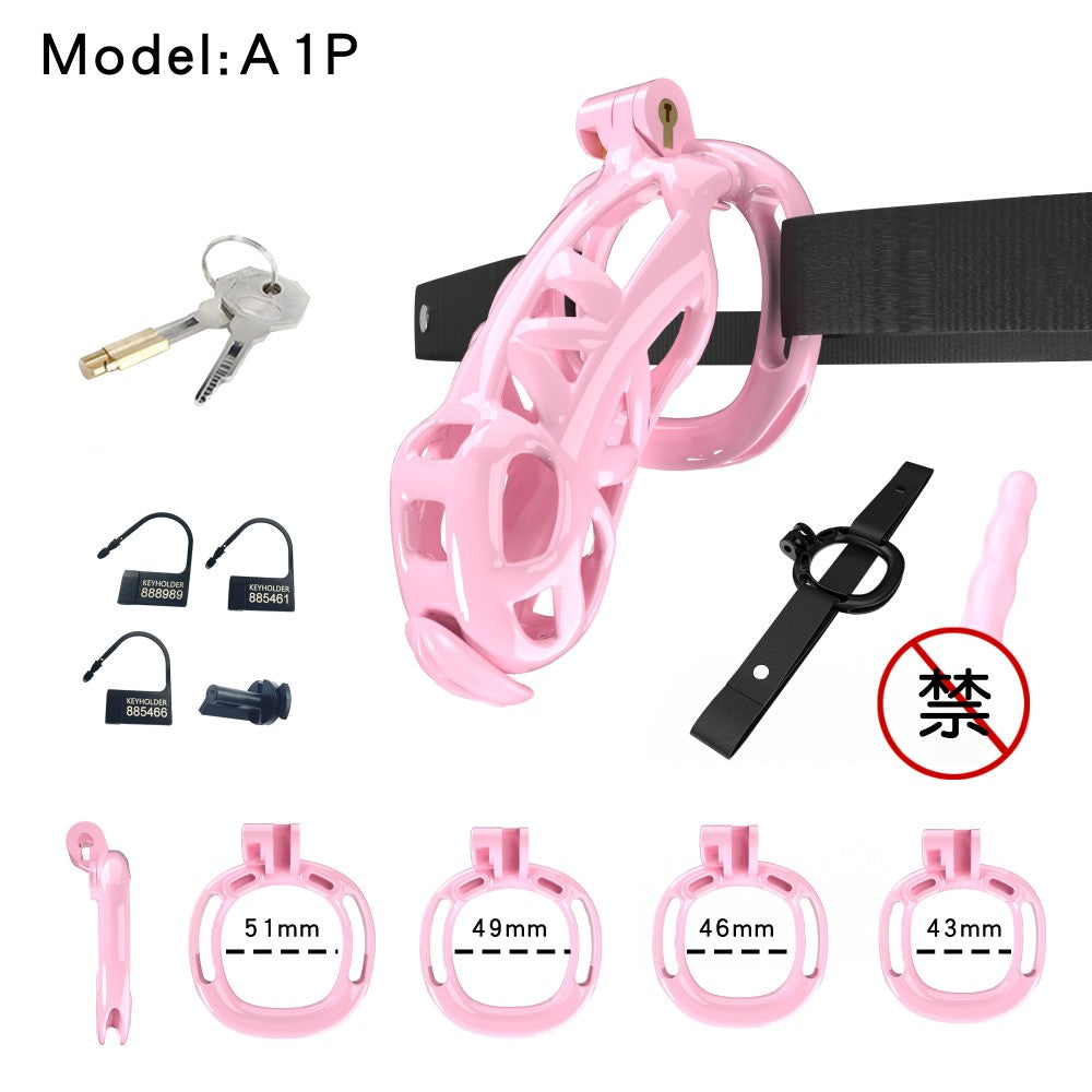 pink A1 cage with strap and rings