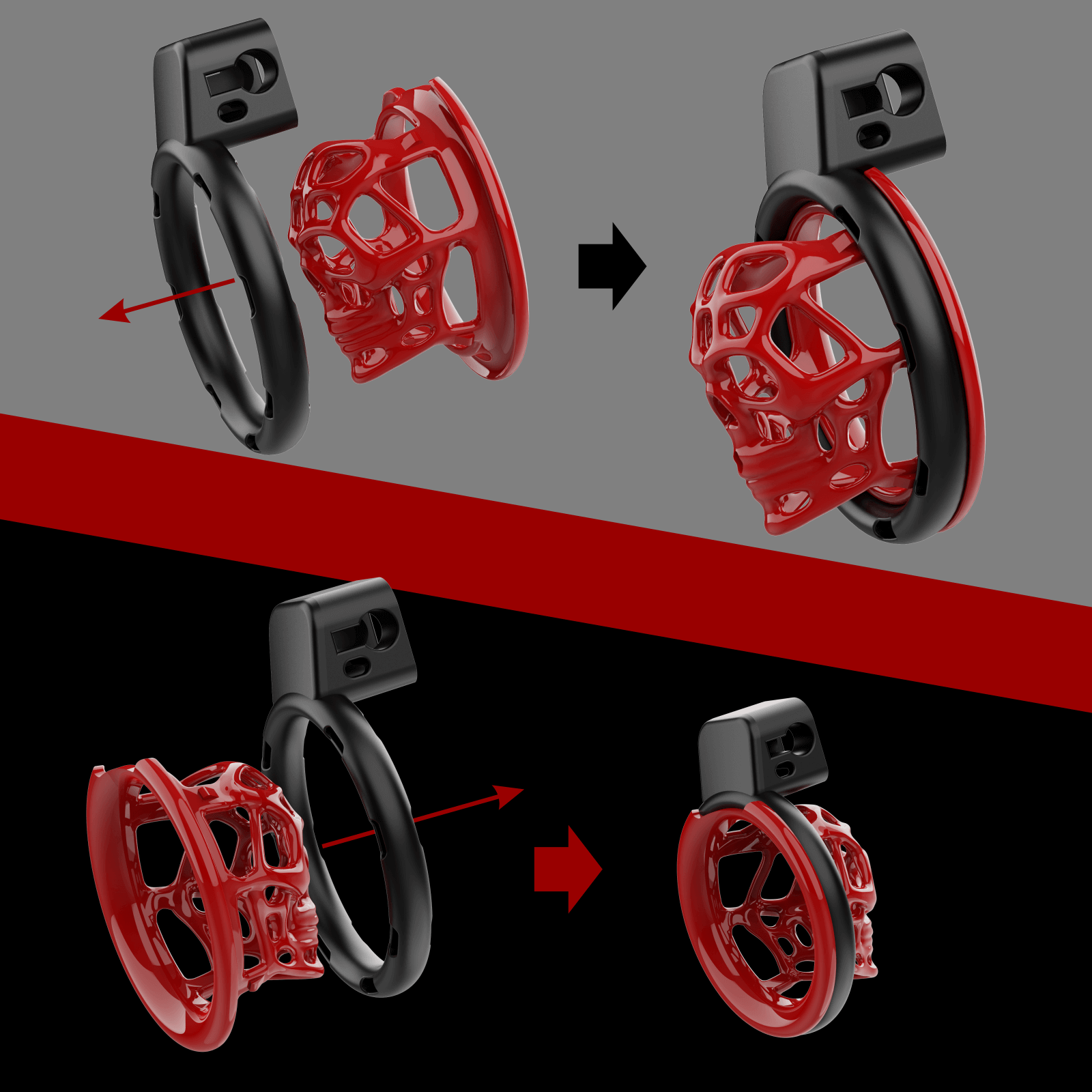 Personalized Skeleton Chastity Cage