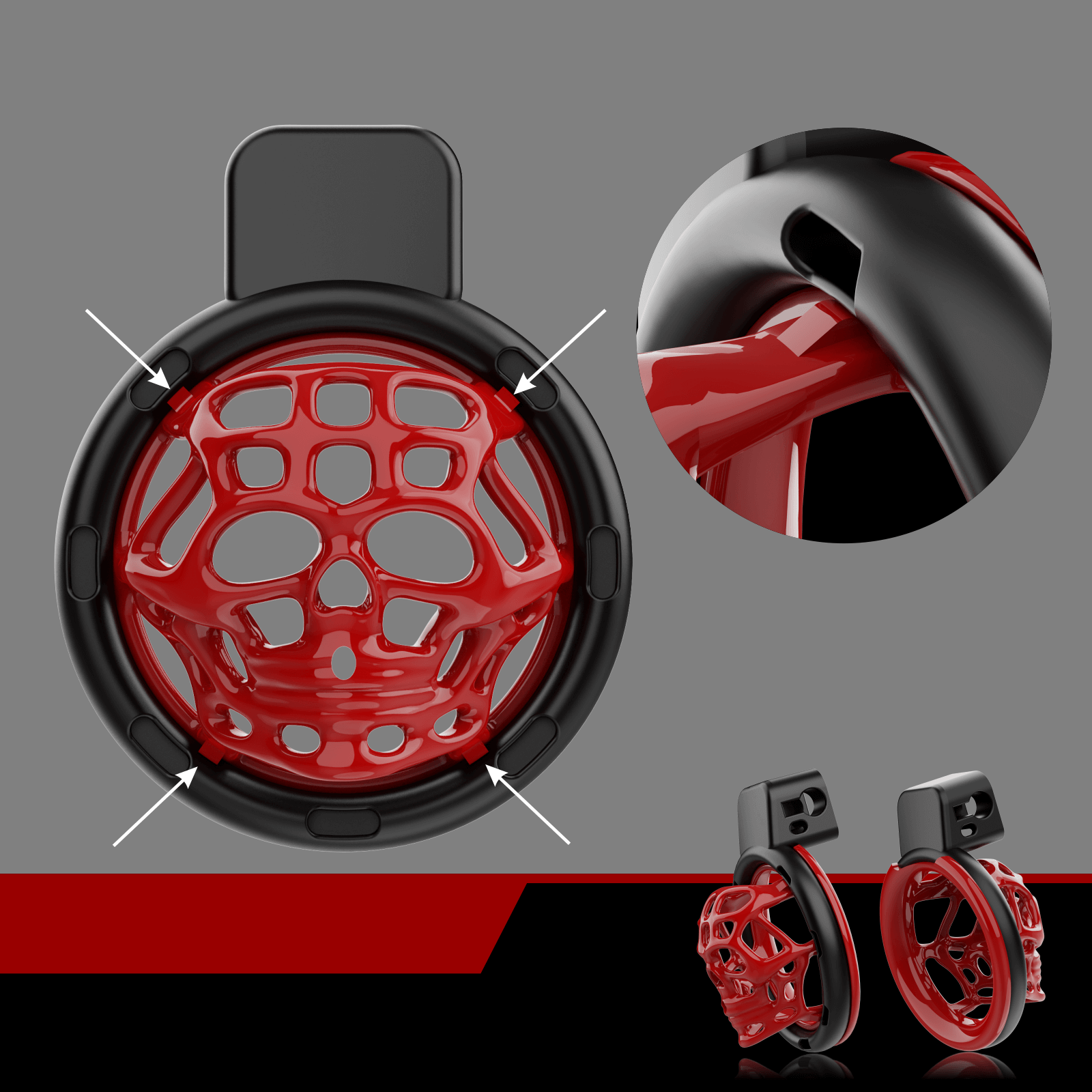 Personalized Skeleton Chastity Cage