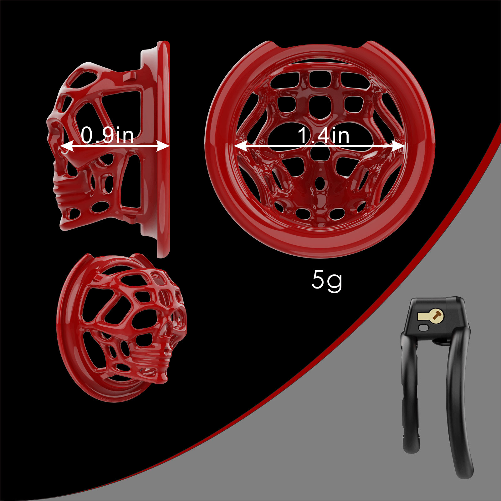 Personalized Skeleton Chastity Cage