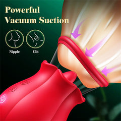 3 in 1 Sucking Vibrator Rose Sex Toy