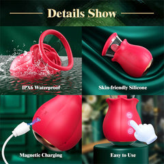 3 in 1 Sucking Vibrator Rose Sex Toy